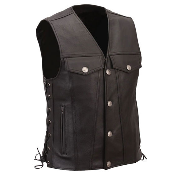 Motorbike Leather Vest