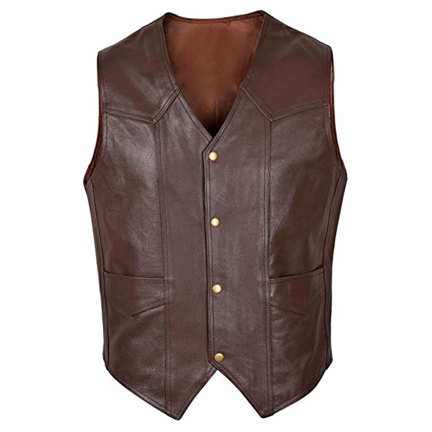 Motorbike Leather Vest