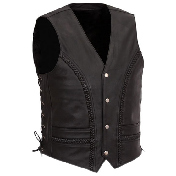 Motorbike Leather Vest