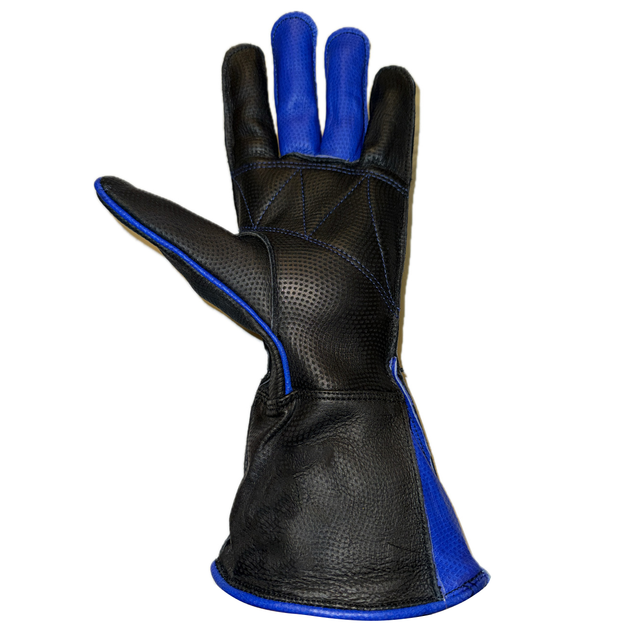 Bull Riding Glove Textured Black & Blue