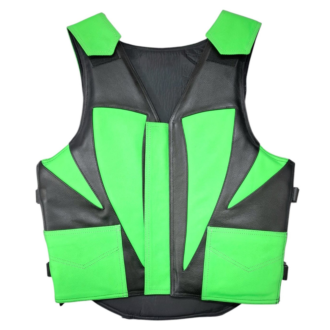 EPT Bull Riding Vest v3.0- Black & Lime Green