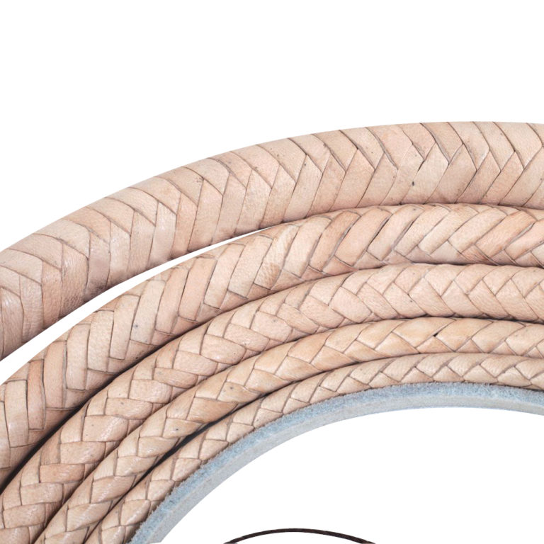 Bull Whip 04 Feet 12 Plaits Real Tan Leather